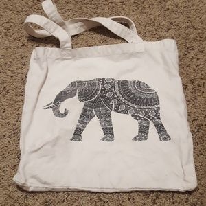 Elephant print tote bag